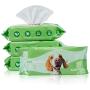 690GRAND Pet Grooming Wipes with Natural Organic and Hypoallergenic for Dogs Cats Puppies Kittens 100ct/Pack