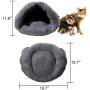 MeiLiMiYu Cozy Plush Cat Cave Tent Bed Self Warming Pet Bed Washable Portable Sleeping Bag for Indoors Cats and Puppy