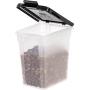 IRIS Nesting Airtight Pet Food Container, Medium with IRIS Nesting Airtight Pet Food Container, Large