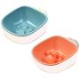 Nefelibata Original, Two Packs, Footprint Shape Design Food Hanging Bowl pet Bowl Hanging Dog Bowl cat Bowl can fix cat Food Bowl (Pink-Blue)