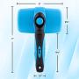 BOSHEL Dog Slicker Brush - Self Cleaning Brush - Cat & Dog Grooming Brush for Small, Medium & Large Pets - Pet Slicker brush for Detangling Hair, Removing Matted Fur, Combing Undercoats & Dog Massage