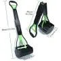FymuSing 31.5'' Long Handle Pooper Scooper for Dogs, Portable Dog Pooper Scooper with Long Handle & High Strength Durable Spring, Foldable Dog Poop Waste Pick Up Rake
