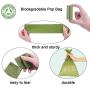 HERSONG 2 pcs LED Dog Poop Bag Holder for Leash, Dog Waste Bag Dispenser with LED Flashlight, Pet Waste Bag Distributor, Include 2 Rolls Biodegradable Extra Thick Leak Proof Poop Bags