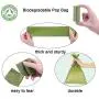 HERSONG 2 pcs LED Dog Poop Bag Holder for Leash, Dog Waste Bag Dispenser with LED Flashlight, Pet Waste Bag Distributor, Include 2 Rolls Biodegradable Extra Thick Leak Proof Poop Bags