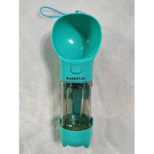 ZYX Dog Water Bottles for Walking Multifunctional Portable Puppy Water Dispenser for Pet Outdoor Travel Blue Waste Shovel and Poop Shovel and Dog Waste Bag Storage 10oz