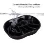 Jemirry Dog Slow Feeder Ceramic Cat Dog Bowl Dog Dish Slow Feeding Food Bowls for Bulldog Puppy Medium Dogs Pet Diet