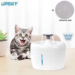 ZZK 2.5L Pet Cat Water Fountain Mute Cat Water Dispenser Automatic Pet Drinking Fountain with Filter USB Powered Apple Shape Drinker