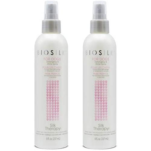 BioSilk for Pets Therapy Detangling Plus Shine Protecting Mist for Dogs