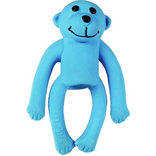 Coastal Pet Lil Pals 4'' Latex Monkey Dog Toy with Squeaker, Blue (1-Unit)