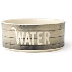 PetRageous 16030 Farm Dog Dishwasher Safe Stoneware Dog Water Bowl 6-Inch Diameter 2.5-Inch Tall 3.5-Cup Capacity for Medium and Large Dogs and Cats, Natural, Off-White