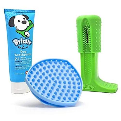 Bristly Brushing Stick - The Original Dog Toothbrush Chew Toy Made from FDA Food Grade TPE - Dog Teeth Cleaning Toy for Healthy Gums and Clean Teeth - Made in The USA