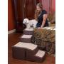 Pet Gear Easy Step Bed Stair for Cats/Dogs with Storage Compartment, Removable Washable Carpet Treads, Space-Saving Multi-Position Design
