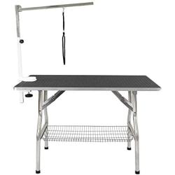 Flying Pig 32'' Small Size Heavy Duty Stainless Steel Frame Foldable Dog Pet Grooming Table (32'' x 21'')