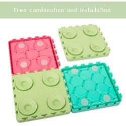 WSpring Dog Lick Pad, Dog Bathing Distraction & Slow Feeder Dog Mat, Dog Puzzle Toys (4 PCs)