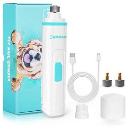 lunaoo Dog Nail Grinder Upgraded Dog Nail Clippers with 2-Speed Low Noise Portable & Rechargeable Dog Nail Trimmers, Gentle Painless Pet Nail Grinder for Small Large Dogs & Cats (2 Grinding Wheel)