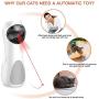Gexmil Cat Laser Toy Automatic Interactive Toys for Cats Kitten Dogs USB Charging & Battery Powered 5 Random Pattern Fast Slow Light Flashing Model