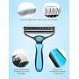 MalsiPree Pet Grooming Brush for Dogs/Cats, 2 in 1 Deshedding Tool& Dematting Undercoat Rake for Mats& Tangles Removing, Reduces Shedding by up to 95%, Great for Short to Long Hair Small Large Breeds