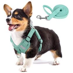 PAWDAY Dog Harness Soft Touch Suede Fabric Pet Vest Step in Adjustable Reflective No Pull Harness for Puppies, Small and Medium Dogs