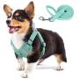 PAWDAY Dog Harness Soft Touch Suede Fabric Pet Vest Step in Adjustable Reflective No Pull Harness for Puppies, Small and Medium Dogs