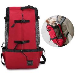 mcgrady1xm Dog Backpack Carrier for Small Medium Large Dogs, Puppy Backpack Extra Pockets Adjustable Pet Backpack Carrier for Bike Hiking Motorcycle