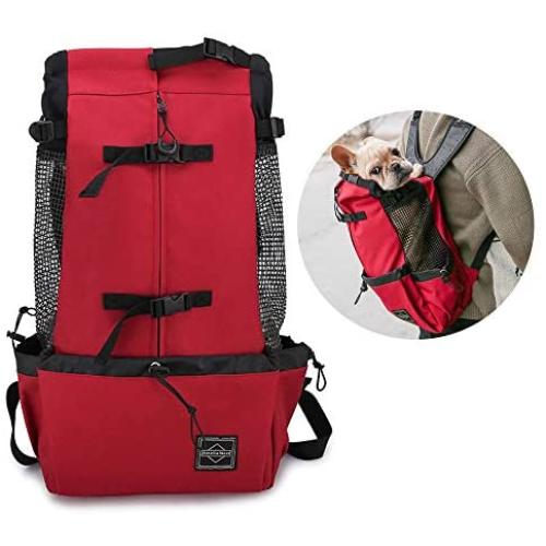 mcgrady1xm Dog Backpack Carrier for Small Medium Large Dogs, Puppy Backpack Extra Pockets Adjustable Pet Backpack Carrier for Bike Hiking Motorcycle
