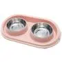 MXCELL Double Dog Bowls Stainless Steel Dog Bowl with No Spill Non-Skid PP Station 22oz Feeder Bowls Pet Bowl for Dogs Cats and Pets MXCELL Double Dog Bowls Stainless Steel Dog Bowl with No Spill Non-Skid PP Station 22oz Feeder Bowls Pet Bowl for Dogs Cats and Pets