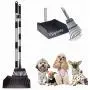 SCENAY Dog Pooper Scooper, Upgraded Large 49'' Pet Waste Shovel Poop Scooper Tray and Rake Set Adjustable Long Handle Pet Poop Scoop for Large Medium Small Dogs and Pets
