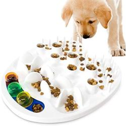 Downtown Pet Supply Slow Feed Food Bowl, Fun Maze Puzzle Designs Anti-Gulping No Choke Pet Feeders, Interactive Toy Feeding Game for Small, Medium, and Large Dogs (Interactive Toy Feeder)