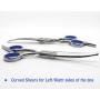 Pet Grooming Scissors Kit For Dogs or Cats - Thinning, Blending, Curved Shears with Rounded Tips- For Long Hair, Large or Small Dog, Cat - Set Includes Eye, Face Comb - Professional Groomer Supplies
