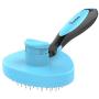 Pawaboo Pet Slicker Brush, Self Cleaning Pet Deshedding Grooming Tools Trimmer Gentle Massage Comb Brush with Quick Hair Clean Button for Small Medium Large Dogs/Cats, Blue