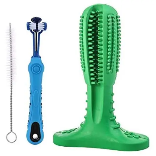 MASTERPETZ Dog Toothbrush Stick Chew Toys for Puppy Dental Care Effective Teeth Cleaning, Bite Resistant Rubber Brushing MASTERPETZ Dog Toothbrush Stick Chew Toys for Puppy Dental Care Effective Teeth Cleaning, Bite Resistant Rubber Brushing