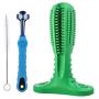 MASTERPETZ Dog Toothbrush Stick Chew Toys for Puppy Dental Care Effective Teeth Cleaning, Bite Resistant Rubber Brushing