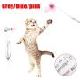 ocijf179 Cats Teaser Pompom Feather Goldfish Bell Teaser Interactive Stick Rod Funny Pet Cats Toy - Blue