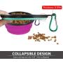 ME.FAN Collapsible Dog Bowl [2 Set] Travel Portable Dog Bowl(12oz) Silicone Foldable Travel Bowl/Pet Food Bowl/Cat Water Bowl/Silicone Pet Expandable Bowls + Carabiners Per Set