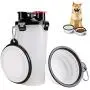 Lenlorry Dog Water Bottle Dog Travel Bowls Water Food Container with Dual Collapsible Dog Bowls Outdoor Pet Bowls for Dog Cat Puppy Kitten Rabbit Walking Hiking Traveling Lenlorry Dog Water Bottle Dog Travel Bowls Water Food Container with Dual Collapsible Dog Bowls Outdoor Pet Bowls for Dog Cat Puppy Kitten Rabbit Walking Hiking Traveling
