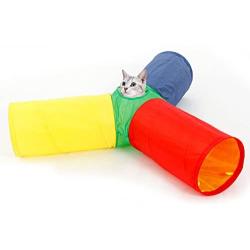 New Cat Tunnel Colorful Pet Products Play Fun Cat Kitten Toy Pet Toy 3 Way Kitty Dia:25 CM 19.8 inch