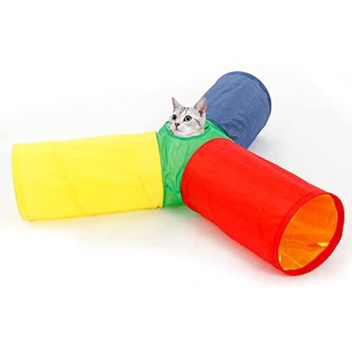 New Cat Tunnel Colorful Pet Products Play Fun Cat Kitten Toy Pet Toy 3 Way Kitty Dia:25 CM 19.8 inch