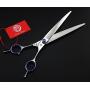 Purple Dragon 8.0 inch Professional 440C Pet Grooming Scissors,Dog Straight Shear, Chunker & Curved Shear Set with Pet Comb and Bag