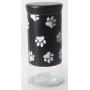 Housewares International 9-1/4-Inch Glass Pet Treats And Snacks Storage Jar, Black Background