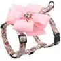 Beirui Escape Proof Small Dog Harness for Puppies - Cute Floral Puppy Walking Harness with Detachable Flower (Chest 12-21”)