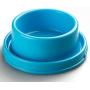 2pcs Dog Bowls Pet Cat Puppy Food Bowls Plastic Round No Spill Water Food Feeder Dish Colorful Feeding Eating Bowls