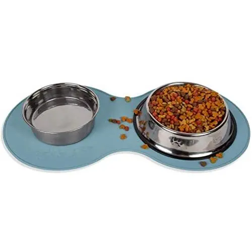 Dog Food Mat - Pet Feeding Mats for Floors - Waterproof Silicone Placemat for Water Bowl, Dish and Tray Dog Food Mat - Pet Feeding Mats for Floors - Waterproof Silicone Placemat for Water Bowl, Dish and Tray