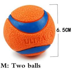 Jjack Pet Dog Rubber Pinball Balls and A Ball Packing Orange Rubber Resistance to Bite Molars Toys Pet Supplies