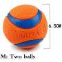 Jjack Pet Dog Rubber Pinball Balls and A Ball Packing Orange Rubber Resistance to Bite Molars Toys Pet Supplies
