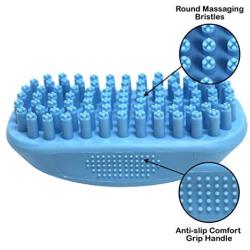 Pets First Pet Bath & Massage Brush Great Grooming Comb for Messaging and Shampooing Dogs, Cats, Small Animals with Short or Long Hair - Soft Rubber Bristles Gently Removes Loose & Shed Fur from Your