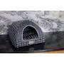 Armarkat Cat Bed Model C65HHG/LS, Purple Gray Combo Checkered Pattern