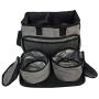 HonourHope Dog Travel Bag - Airline Approved Travel Set for Dogs, Puppy Cat Pet Tote Organizer with Multi-Function Pockets, Dog Food Container Bag and Dog Collapsible Bowl - Gray