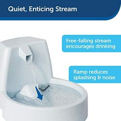 PetSafe Drinkwell Original Pet Fountain, 50 oz Capacity Fresh Filtered Water Dispenser for Cats and Medium Sized Dogs, Easy to Clean Design with Adjustable Flow, Filters Included