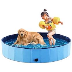 penban PVC Foldable Pet Swimming Pool, Collapsible Dog Pet Pool Bathing Tub Kiddies Pool for Dogs Cats and Kids