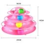 4-Layer Anti Slip Tower of Tracks Rolling Ball Toy for Cats